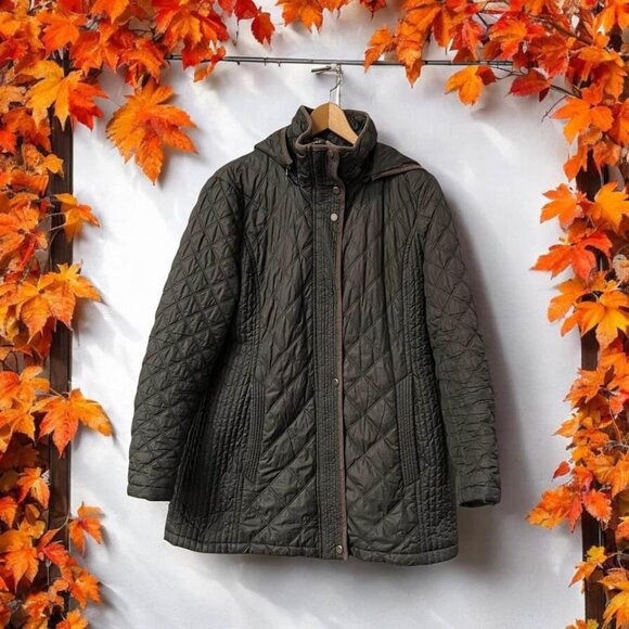 Marc New York Andrew Marc Quilted‎ Women’s Hooded Coat-Size L - Picture 1 of 10